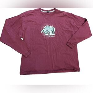 Vintage Phat Farm Men’s 3XL Burgundy Long Sleeve Logo Shirt Made in USA 1992